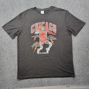 New Fashion Chicago Skeleton Basketball His Airness 23 Graphic T-Shirt Black‎ L